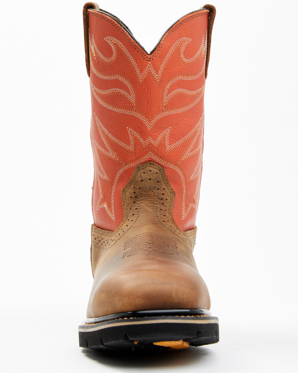 Cody James - Men's Mustang Pull-On Waterproof Work Boots - Composite Toe | Orange