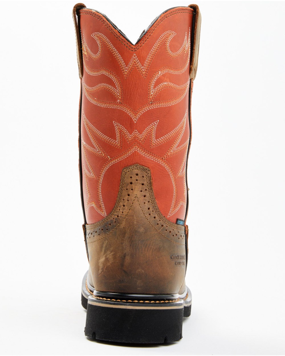 Cody James - Men's Mustang Pull-On Waterproof Work Boots - Composite Toe | Orange