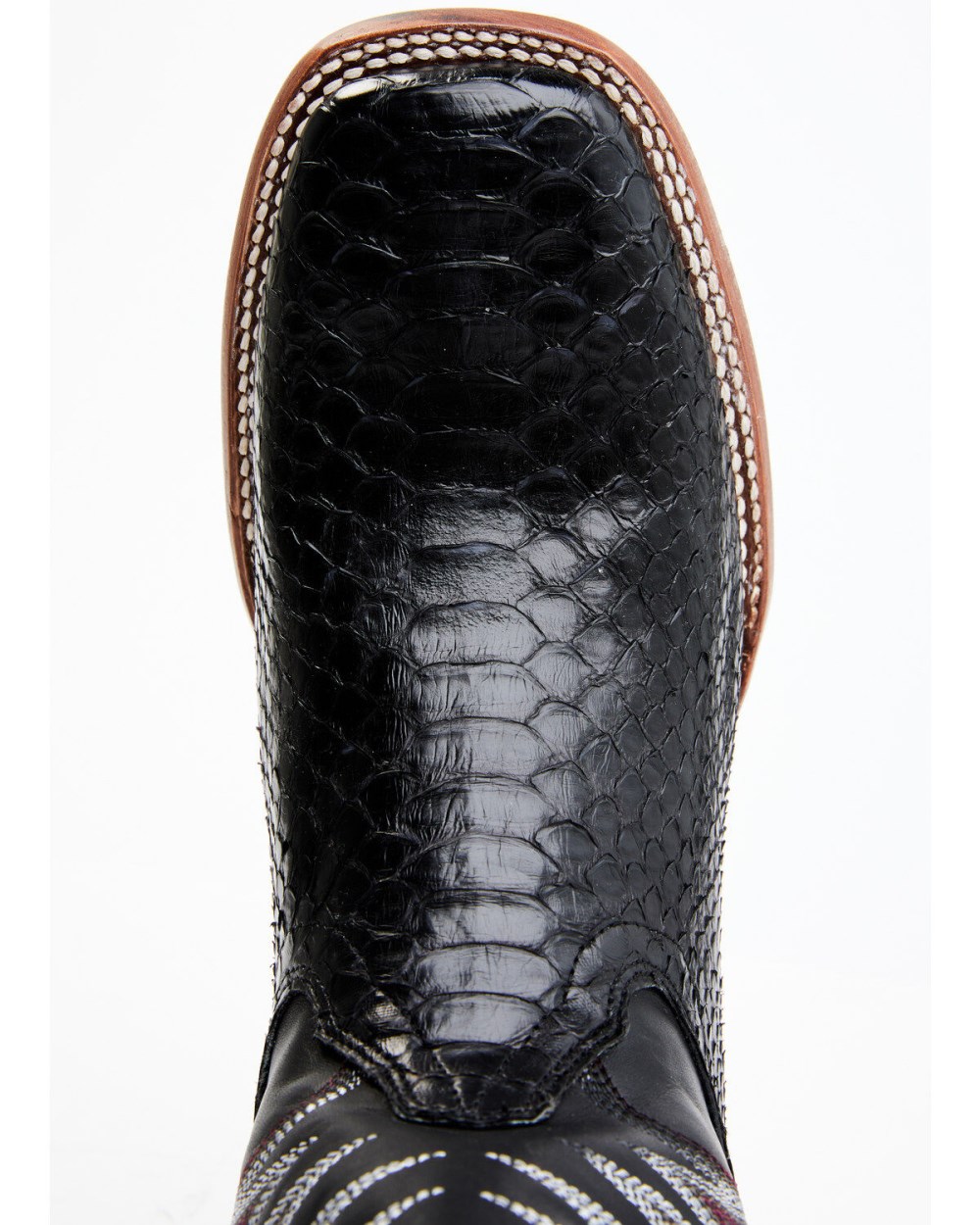 Cody James - Men's Matte Python Exotic Western Boots - Broad Square Toe | Black