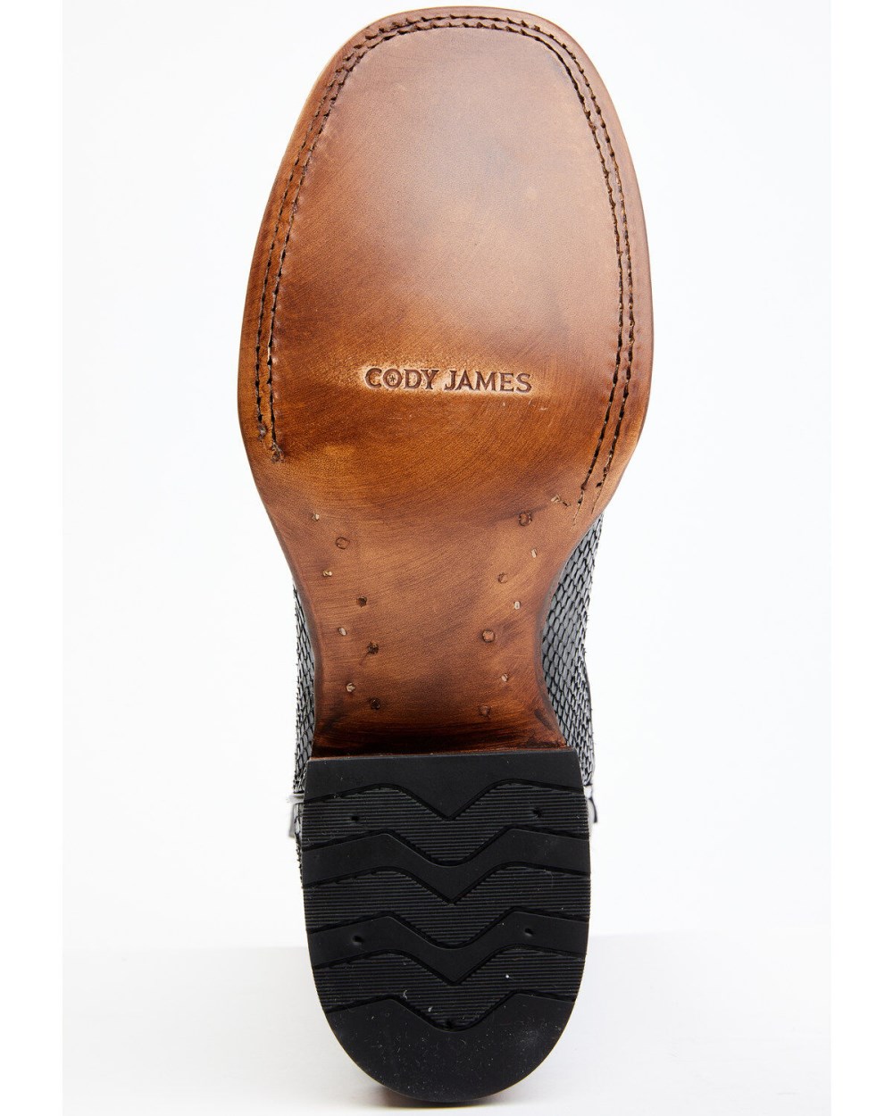 Cody James - Men's Matte Python Exotic Western Boots - Broad Square Toe | Black