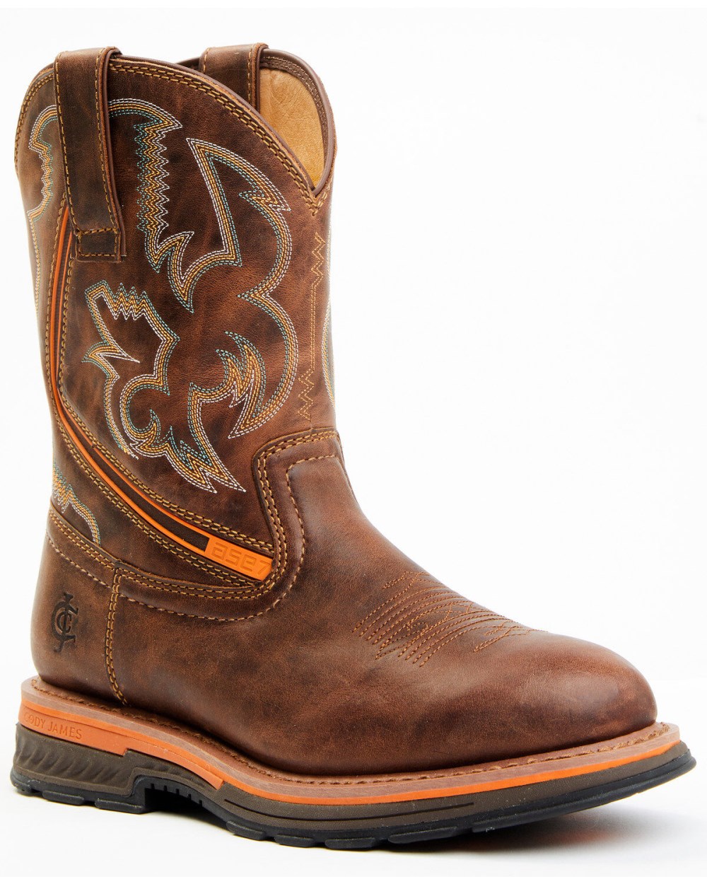 Cody James - Men's Disruptor Tyche Chill Zone Soft Pull On Work Boots - Soft Toe | Brown