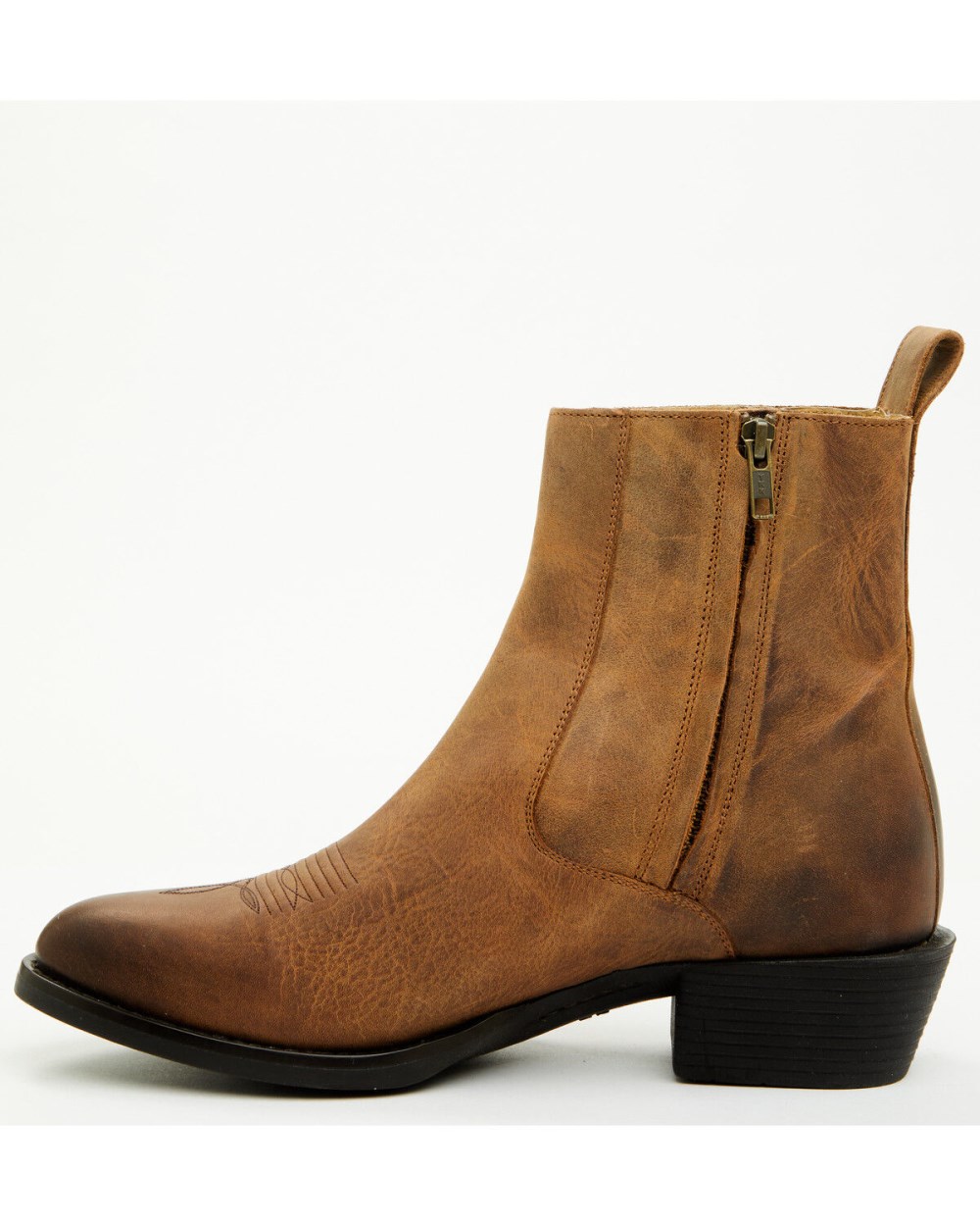 Cody James - Men's Larsen Western Ankle Boots - Round Toe | Brown