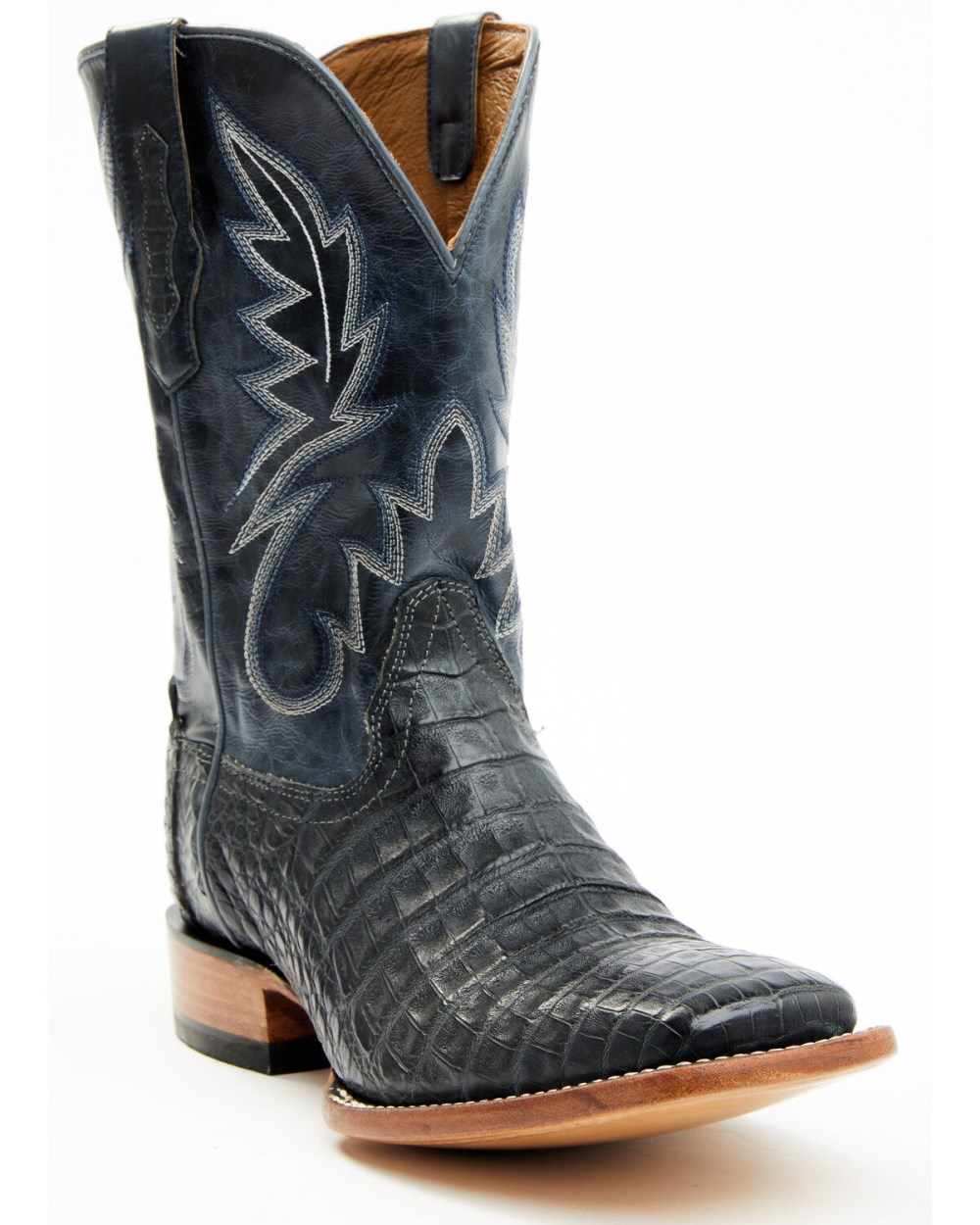 Cody James - Men's Exotic Caiman Belly Western Boots - Broad Square Toe | Black