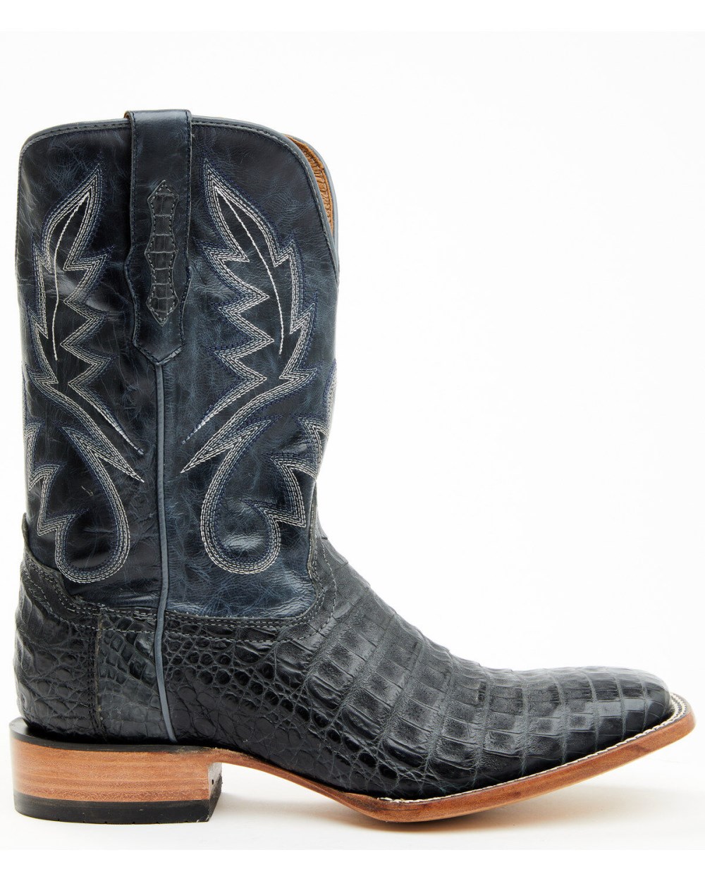 Cody James - Men's Exotic Caiman Belly Western Boots - Broad Square Toe | Black
