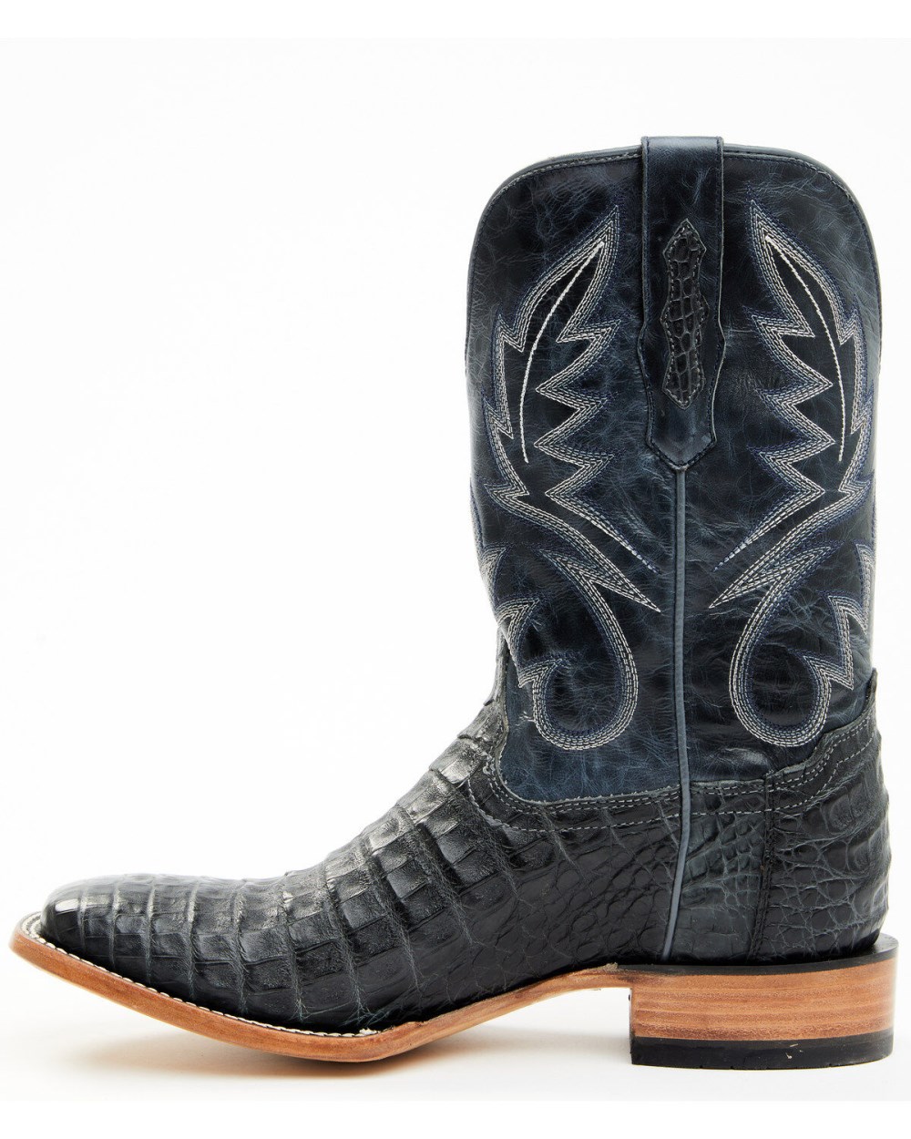 Cody James - Men's Exotic Caiman Belly Western Boots - Broad Square Toe | Black