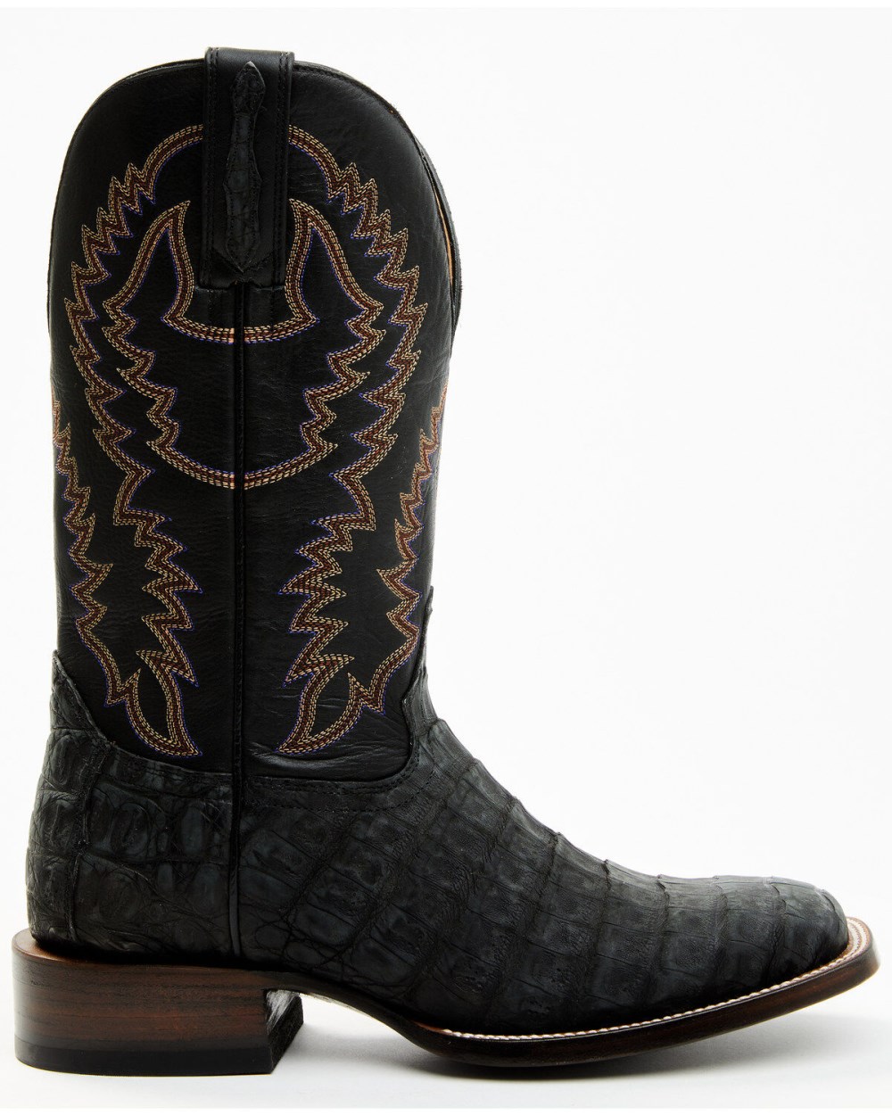 Cody James - Men's Exotic Caiman Belly Western Boots - Broad Square Toe | Black