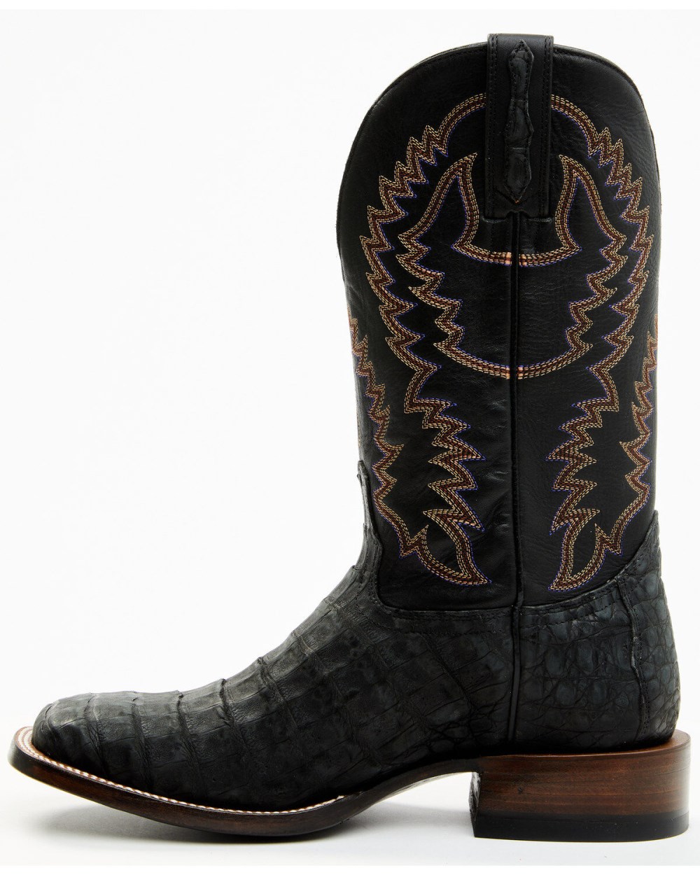 Cody James - Men's Exotic Caiman Belly Western Boots - Broad Square Toe | Black