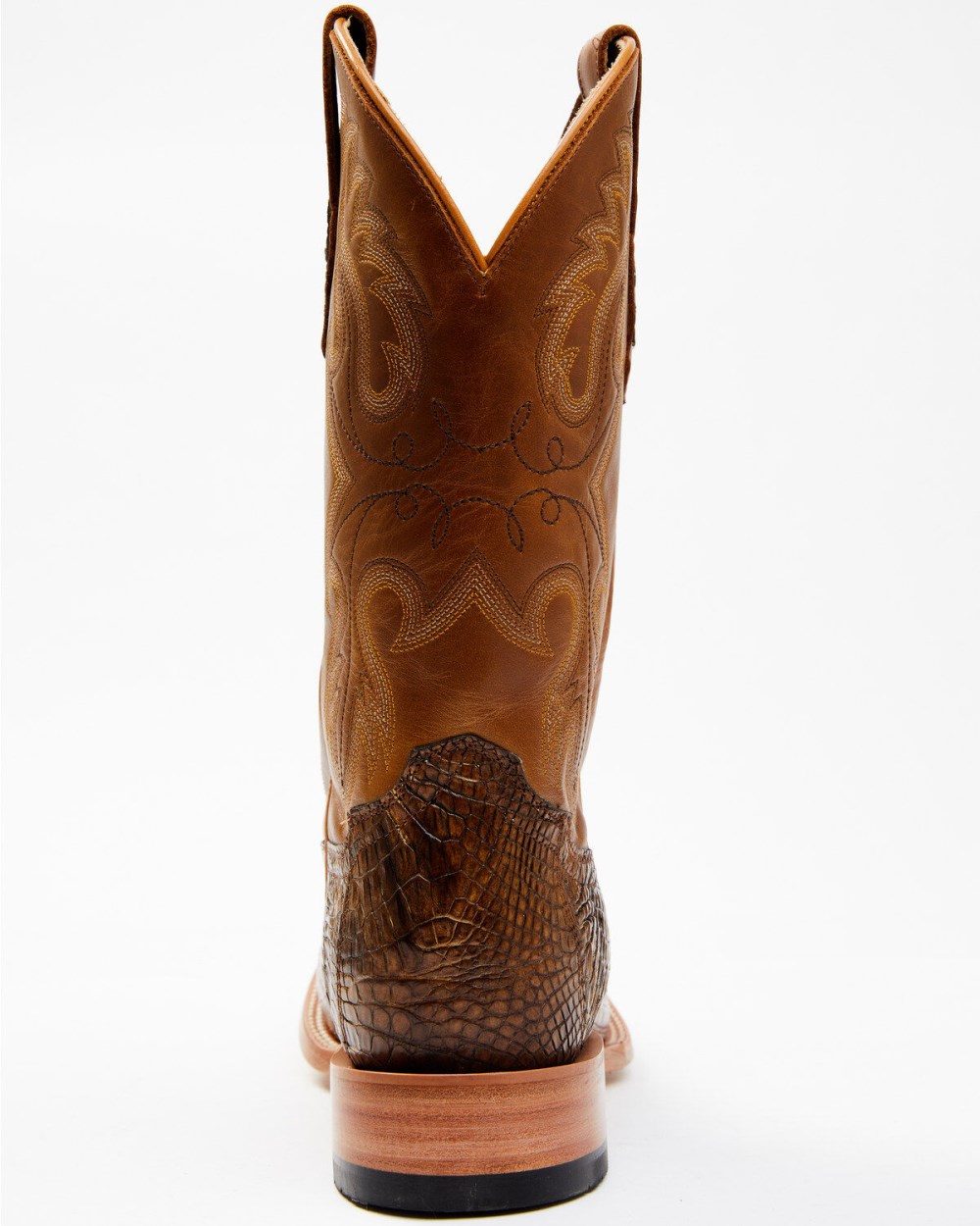 Cody James - Men's Exotic Caiman Tail Skin Western Boots - Broad Square Toe | Brown