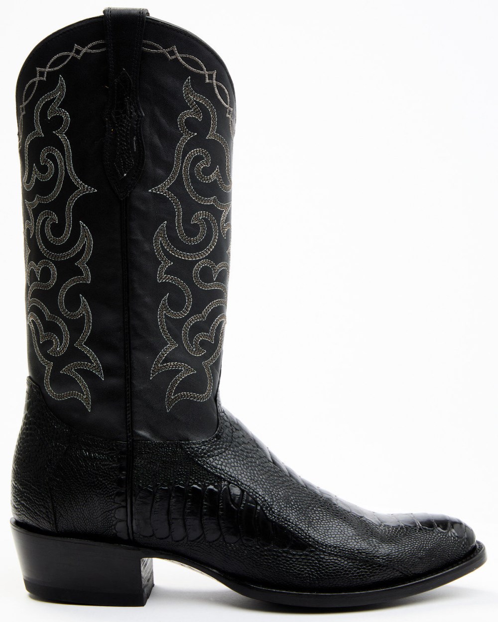 Cody James - Men's Exotic Ostrich Leg Western Boots - Round Toe | Black