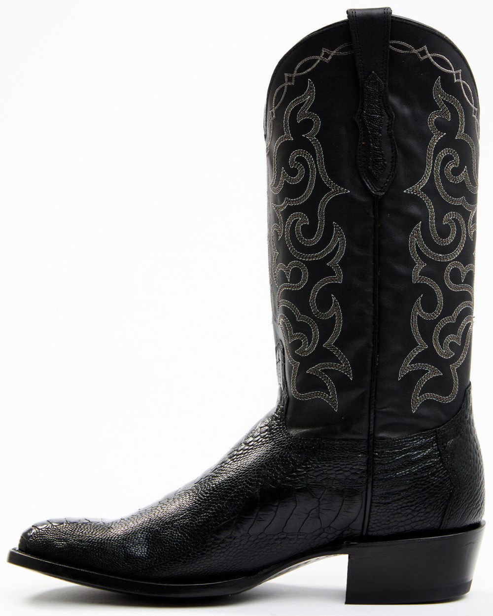 Cody James - Men's Exotic Ostrich Leg Western Boots - Round Toe | Black