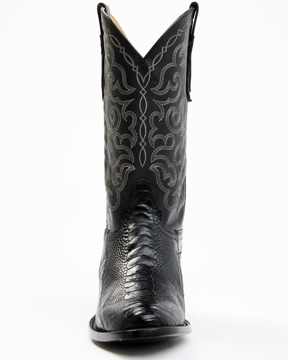 Cody James - Men's Exotic Ostrich Leg Western Boots - Round Toe | Black