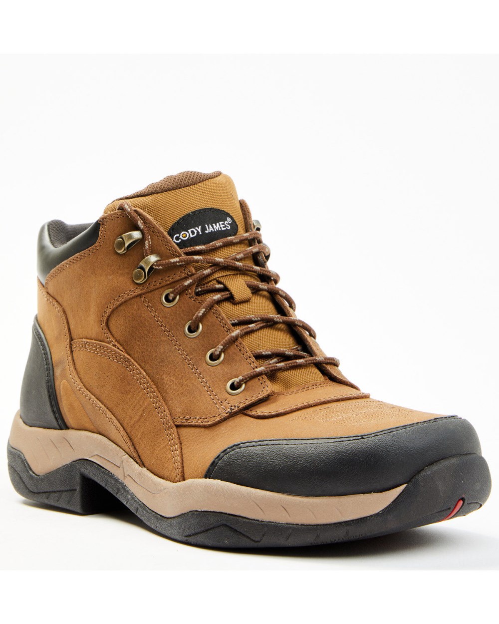 Cody James - Men's Endurance Soft Song Shin Buff Lace-Up Work Boots - Soft Toe | Tan