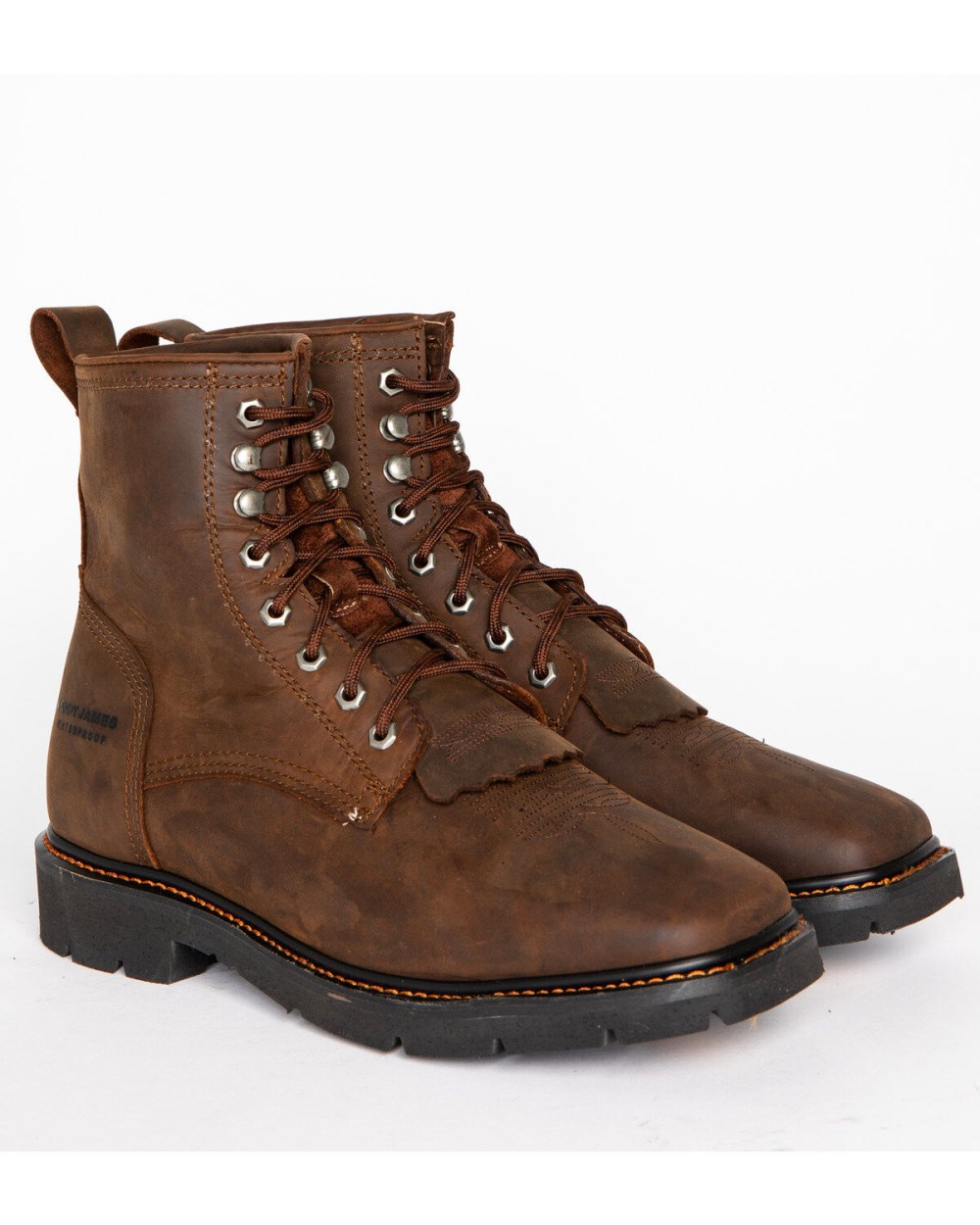 Cody James - Men's Waterproof Lace-Up Western Work Boots | Brown