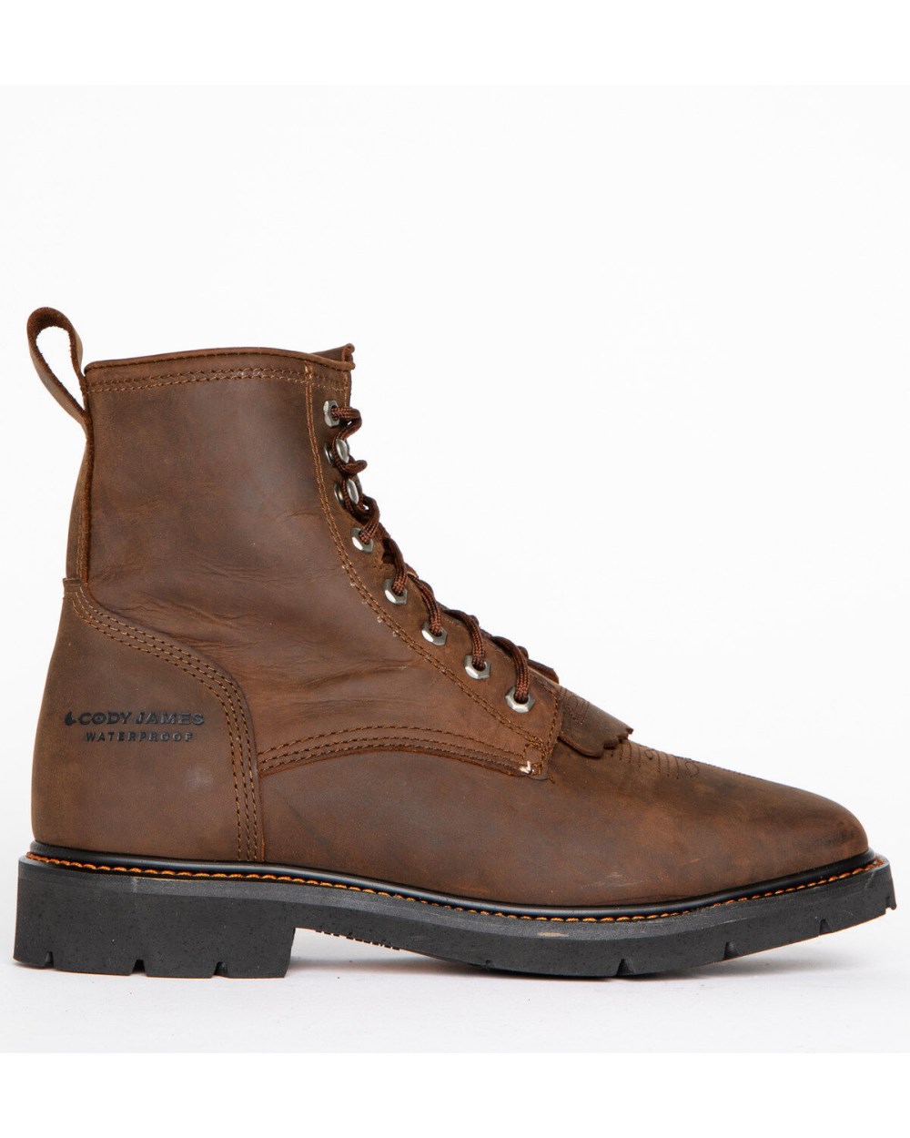 Cody James - Men's Waterproof Lace-Up Western Work Boots | Brown