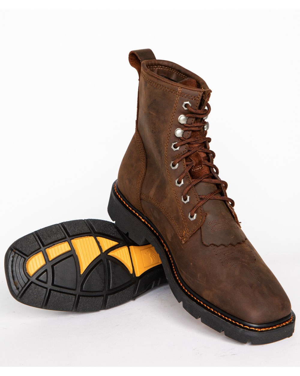Cody James - Men's Waterproof Lace-Up Western Work Boots | Brown