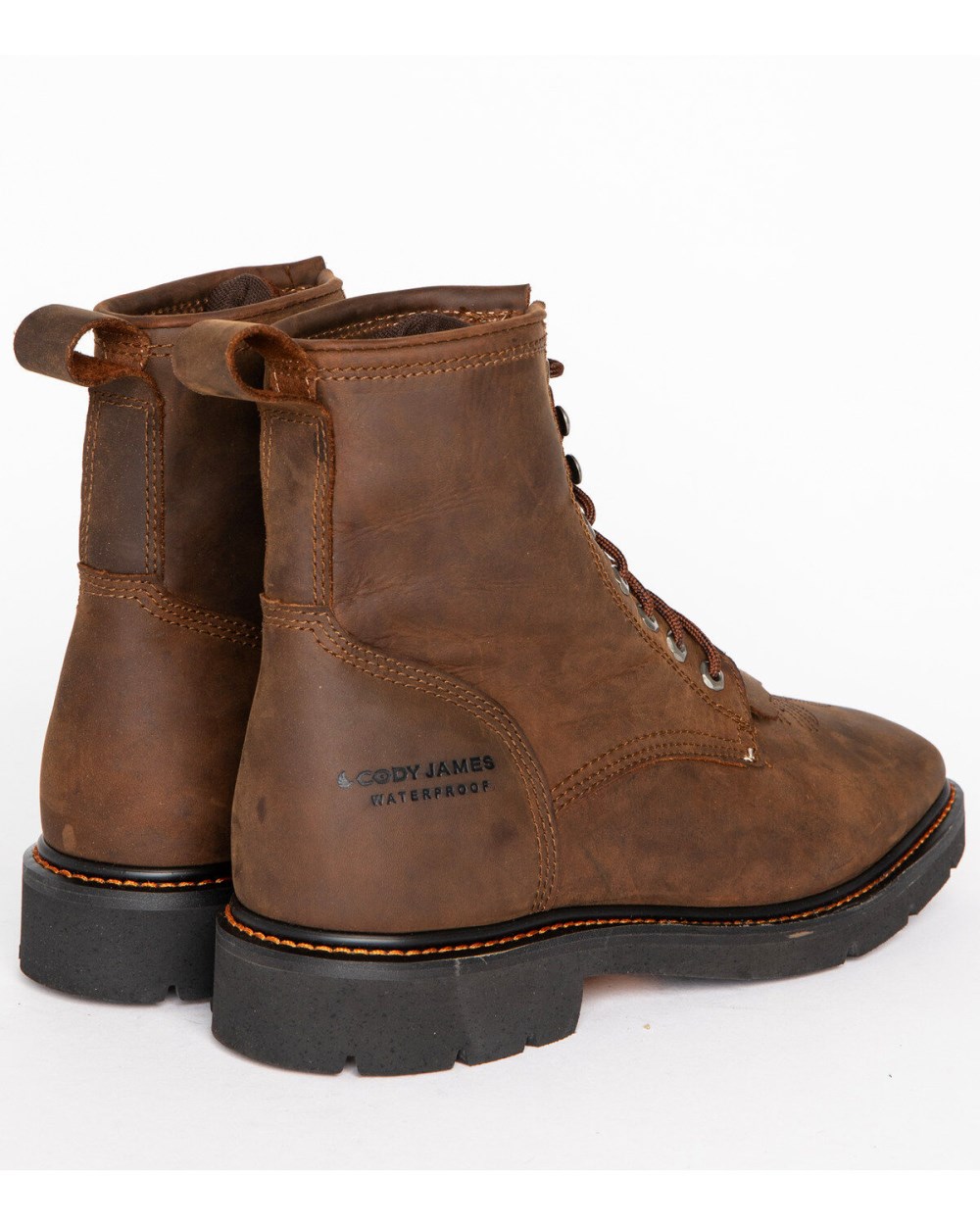 Cody James - Men's Waterproof Lace-Up Western Work Boots | Brown