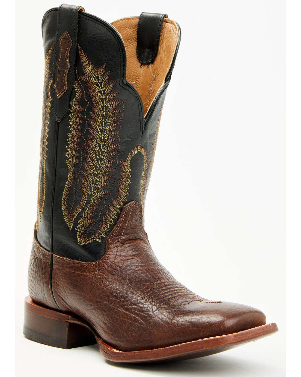 Cody James - Men's Buck Western Boots - Broad Square Toe | Black/brown