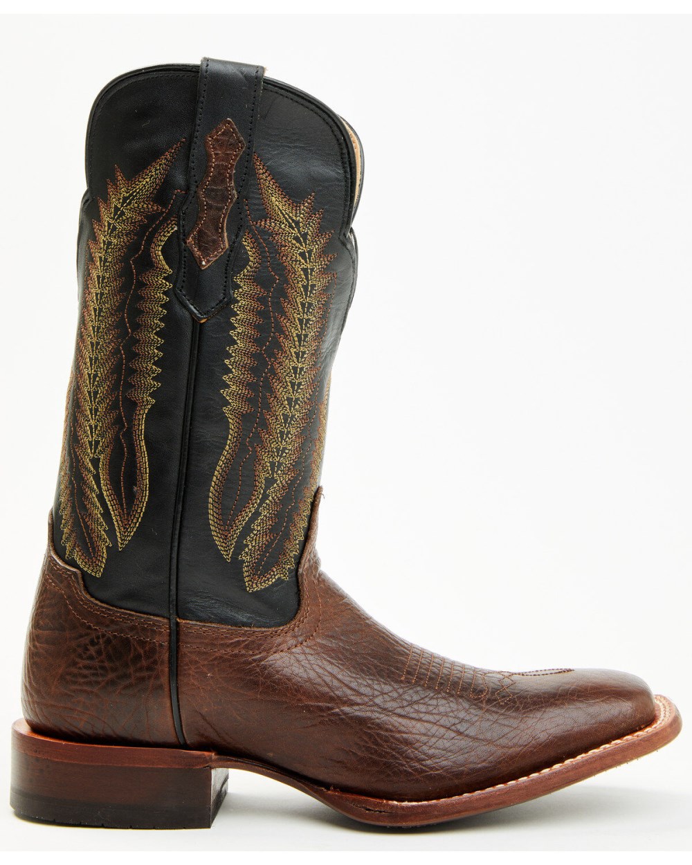 Cody James - Men's Buck Western Boots - Broad Square Toe | Black/brown