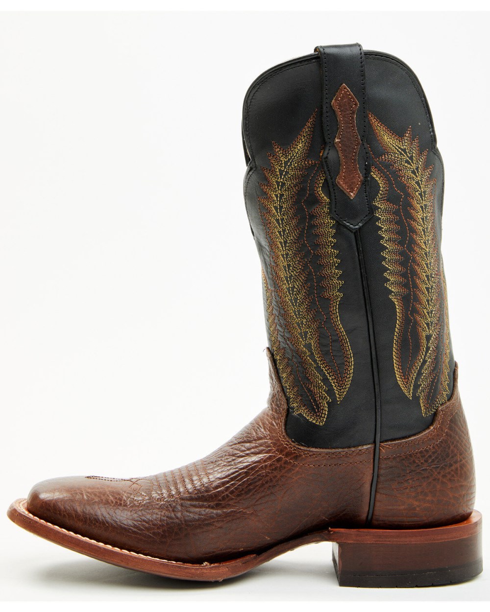 Cody James - Men's Buck Western Boots - Broad Square Toe | Black/brown