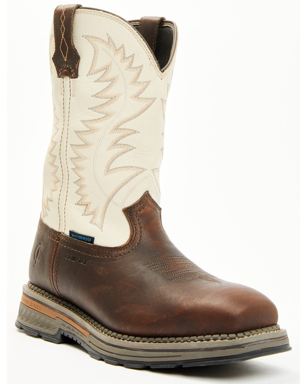 Cody James - Men's Tyche Palace Pull-On Waterproof Work Boots - Composite Toe | Ivory