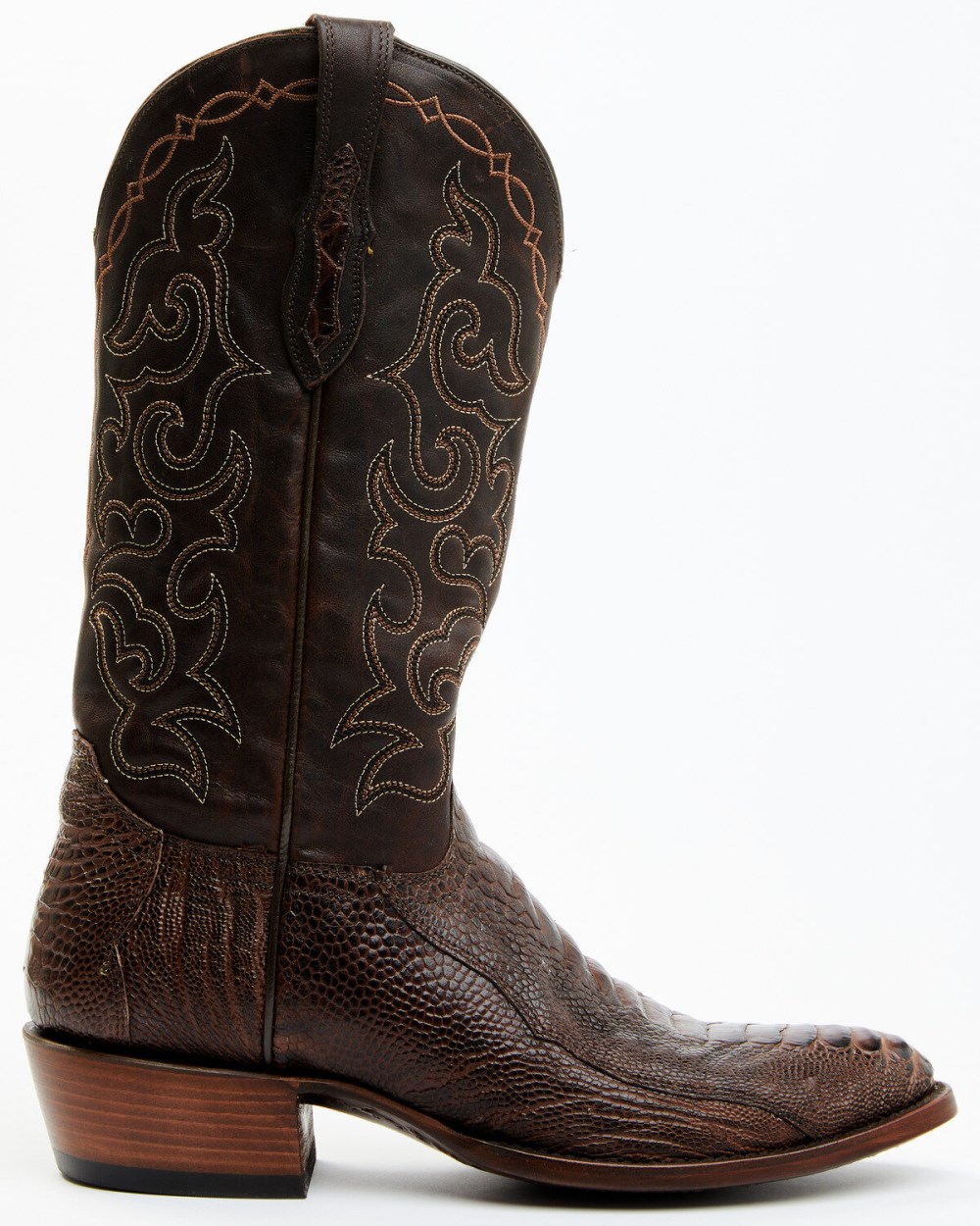 Cody James - Men's Exotic Ostrich Leg Western Boots - Round Toe | Brown