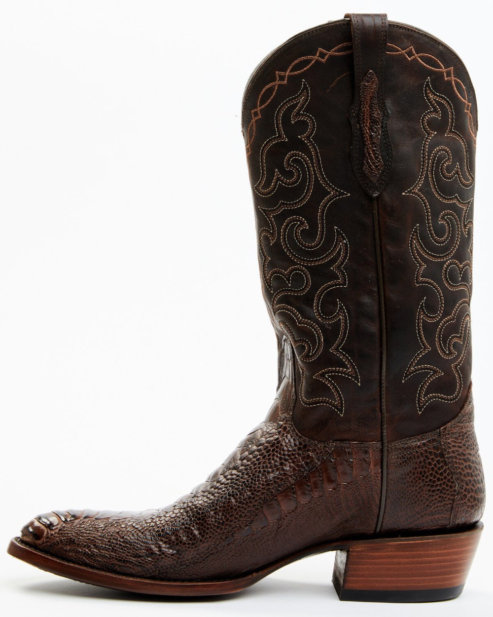Cody James - Men's Exotic Ostrich Leg Western Boots - Round Toe | Brown