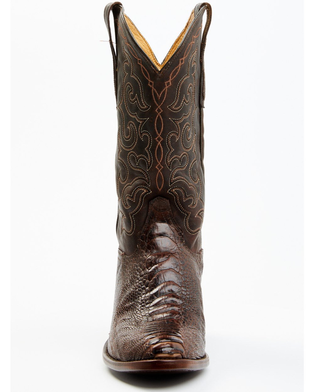 Cody James - Men's Exotic Ostrich Leg Western Boots - Round Toe | Brown