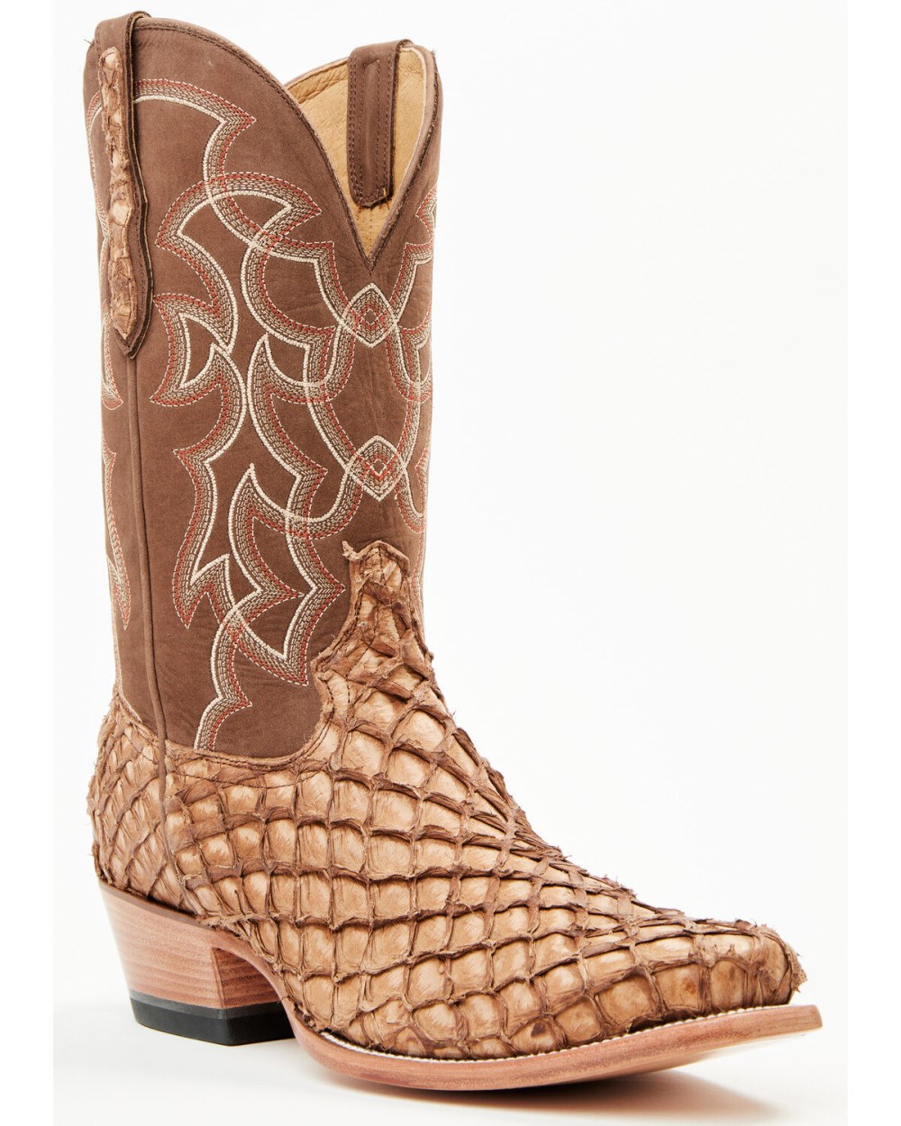 Cody James - Men's Exotic Pirarucu Western Boots - Square Toe | Brown