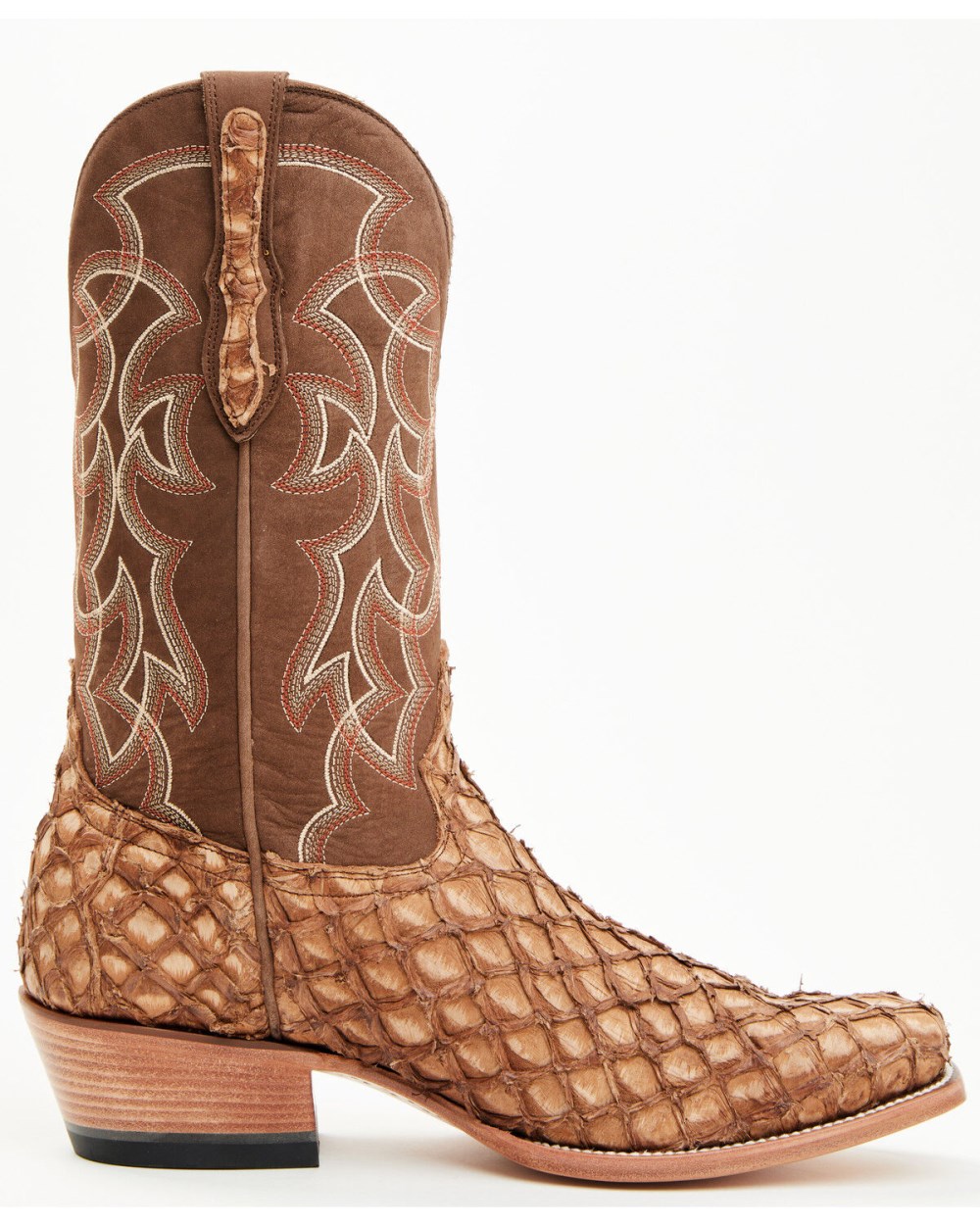 Cody James - Men's Exotic Pirarucu Western Boots - Square Toe | Brown