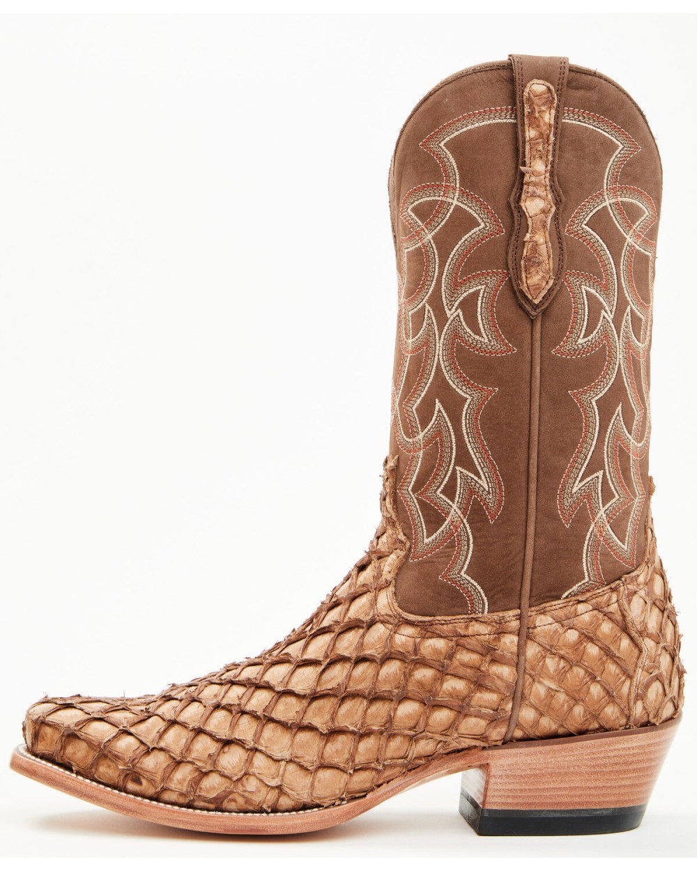 Cody James - Men's Exotic Pirarucu Western Boots - Square Toe | Brown