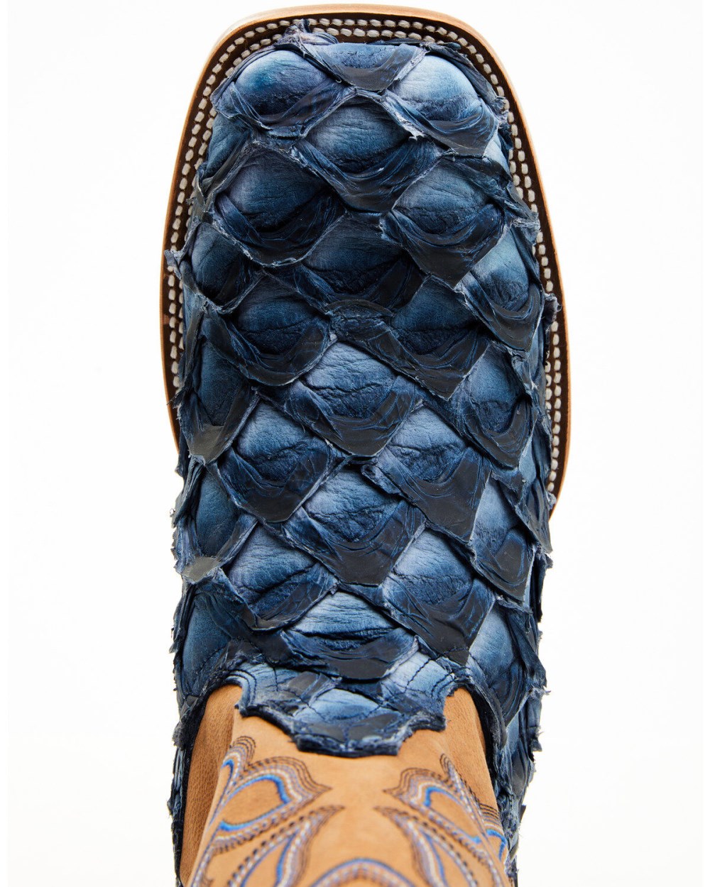 Cody James - Men's Exotic Pirarucu Western Boots - Broad Square Toe | Blue