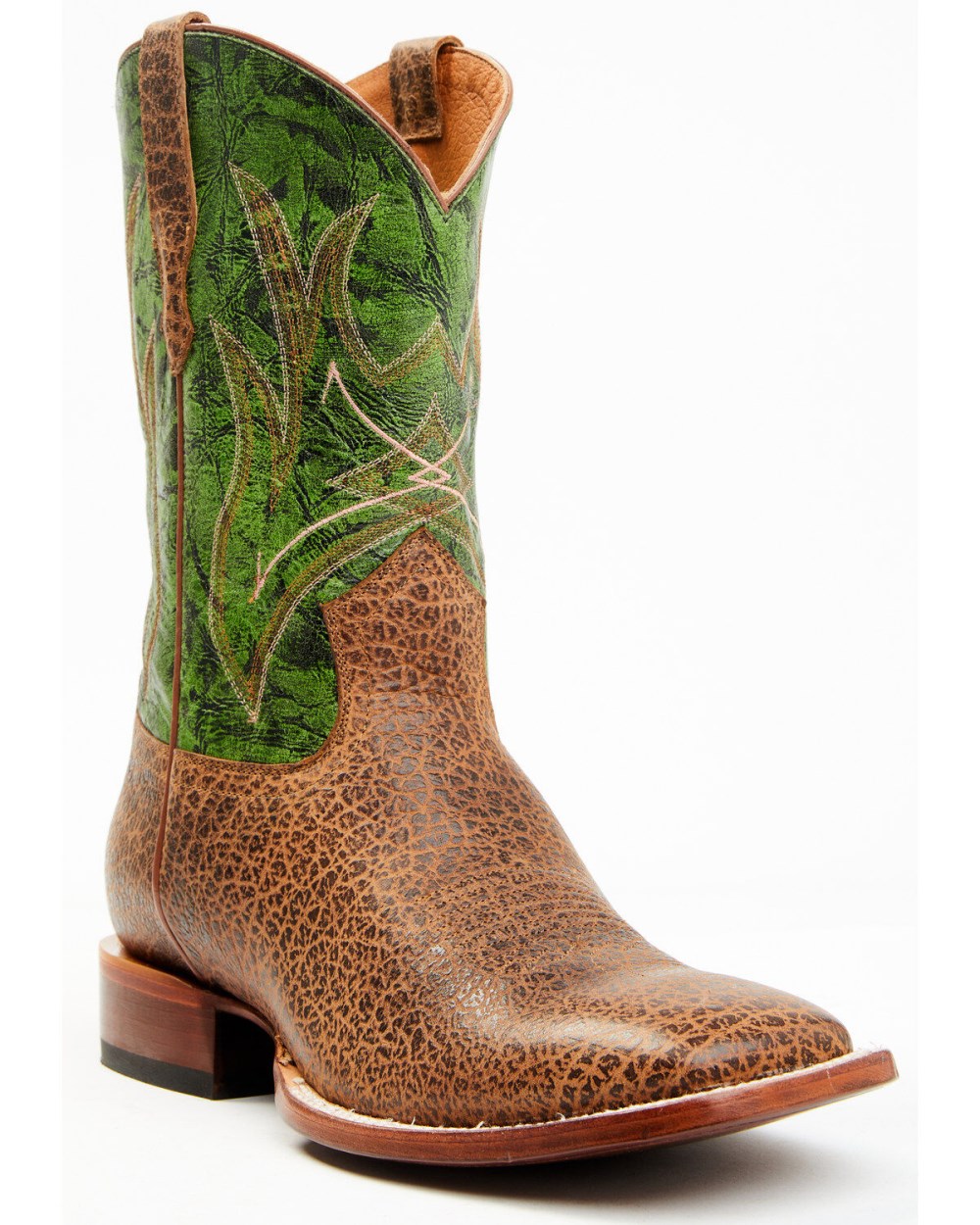 Cody James - Men's Ozark Apple Leather Western Boot - Broad Square Toe | Navy
