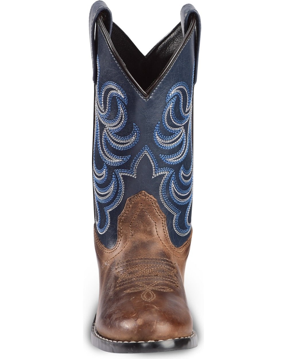 Cody James - Boys' Holt Two-Tone Embroidered Western Boots - Round Toe | Brown