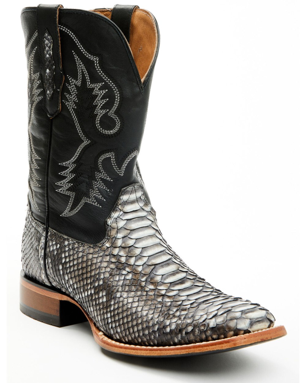 Cody James - Men's Exotic Python Nevado Western Boots - Broad Square Toe | Black