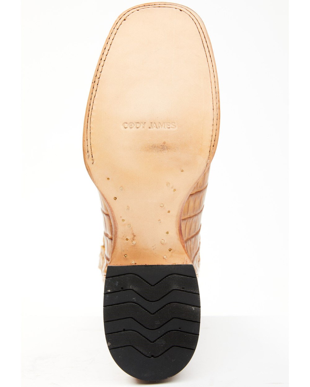 Cody James - Men's Caiman Cognac 12" Exotic Western Boots - Broad Square Toe | Tan