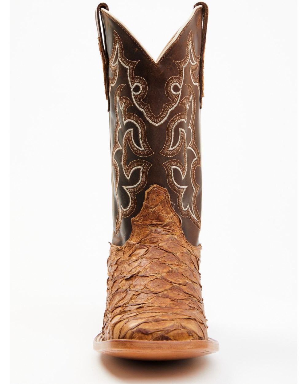 Cody James - Men's Exotic Pirarucu Skin Western Boots - Broad Square Toe | Brown