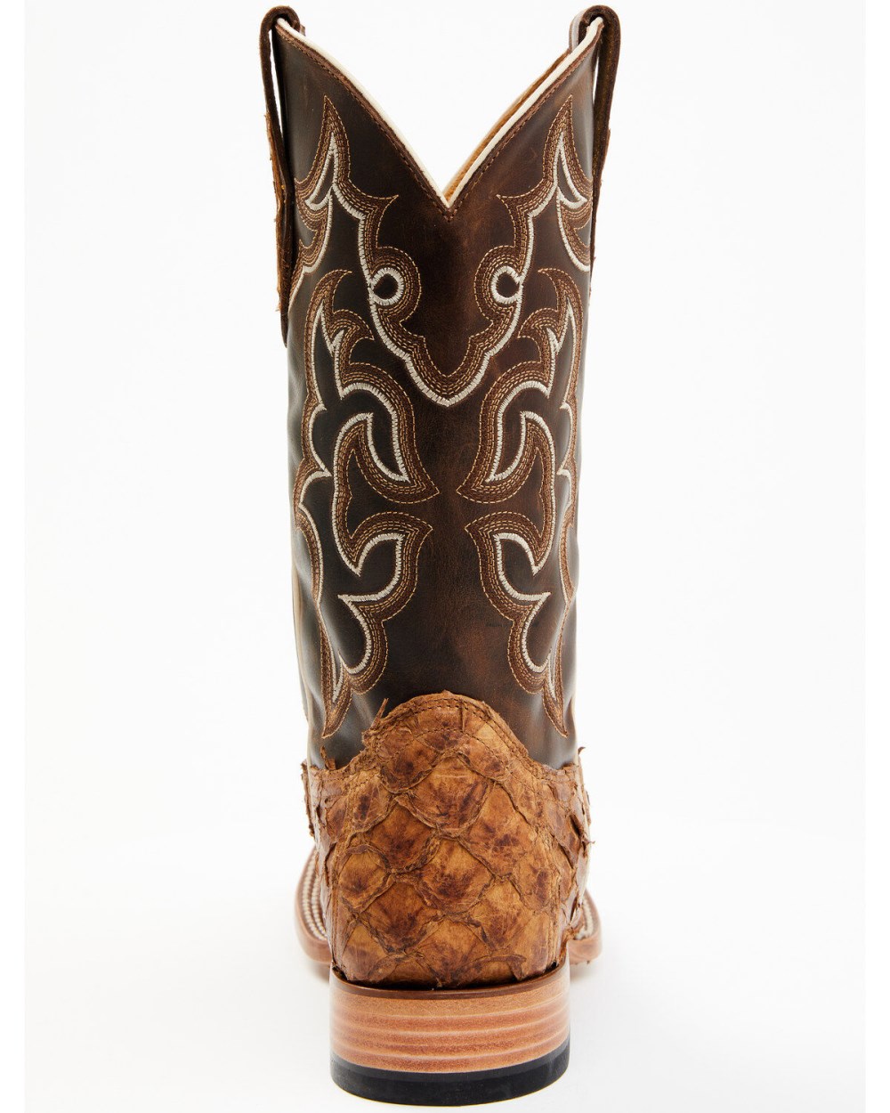 Cody James - Men's Exotic Pirarucu Skin Western Boots - Broad Square Toe | Brown