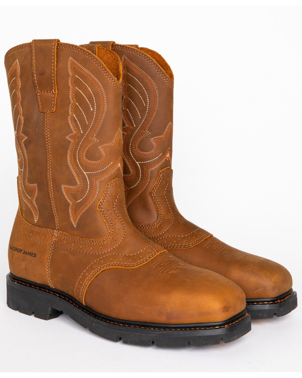 Cody James - Men's Broad Square Composite Toe Western Work Boots | Brown