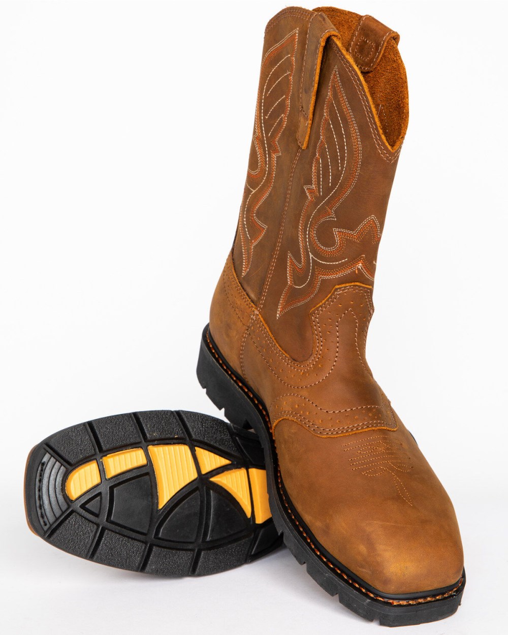 Cody James - Men's Broad Square Composite Toe Western Work Boots | Brown