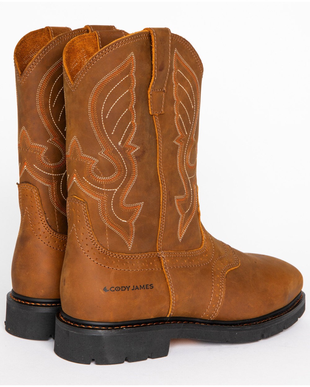 Cody James - Men's Broad Square Composite Toe Western Work Boots | Brown