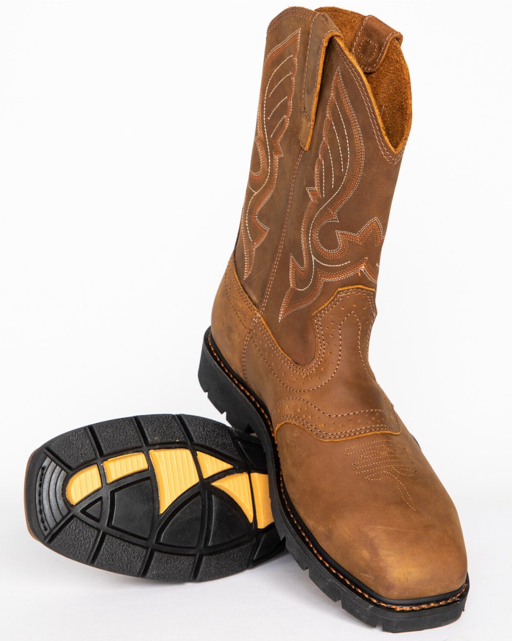 Cody James - Men's Broad Square Composite Toe Western Work Boots | Brown