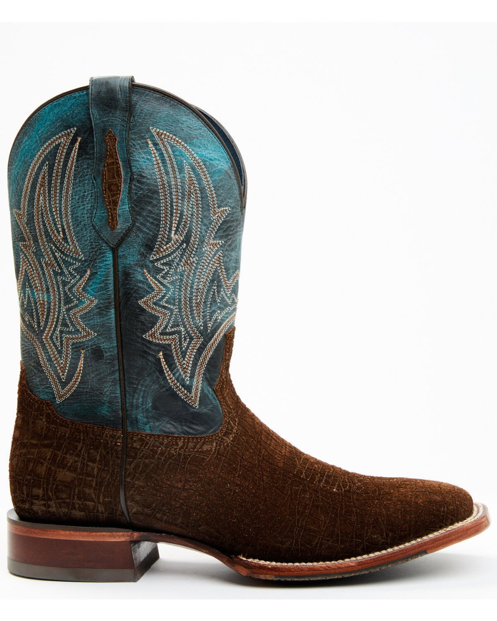 Cody James - Men's Blue Collection Western Performance Boots - Broad Square Toe | Brown/blue
