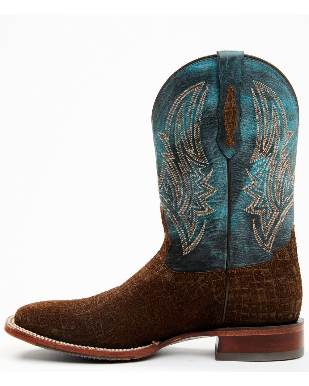 Cody James - Men's Blue Collection Western Performance Boots - Broad Square Toe | Brown/blue