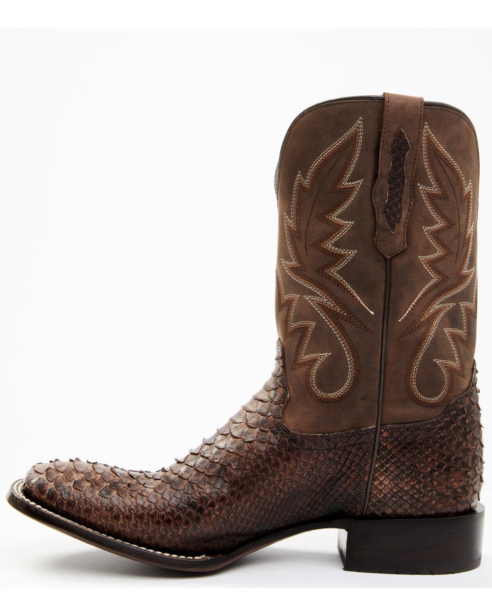 Cody James - Men's Exotic Snake Western Boots - Broad Square Toe | Chocolate