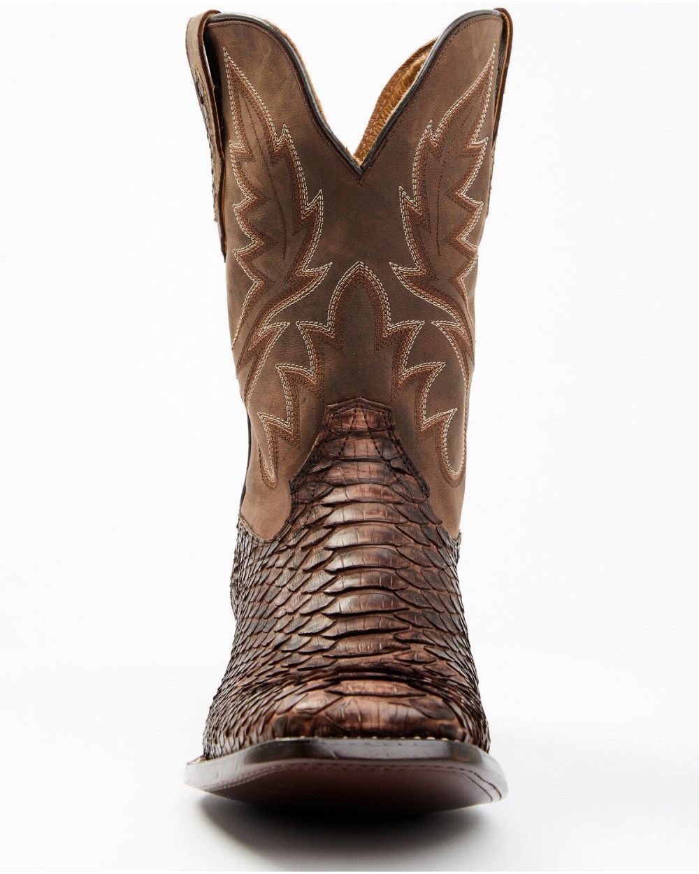 Cody James - Men's Exotic Snake Western Boots - Broad Square Toe | Chocolate