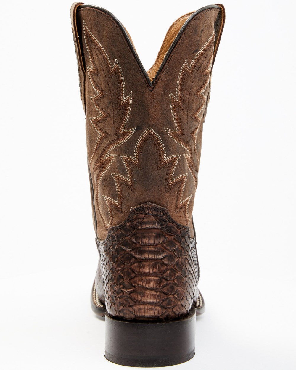 Cody James - Men's Exotic Snake Western Boots - Broad Square Toe | Chocolate