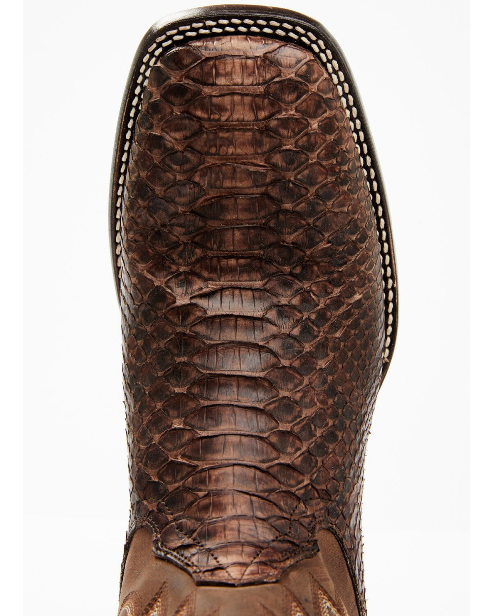Cody James - Men's Exotic Snake Western Boots - Broad Square Toe | Chocolate